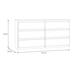 Edmore EMOK221 secret grey – szeroka komoda 150 cm