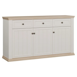 Komoda 170 cm Pontypool PNTK232 – biały/dąb riva