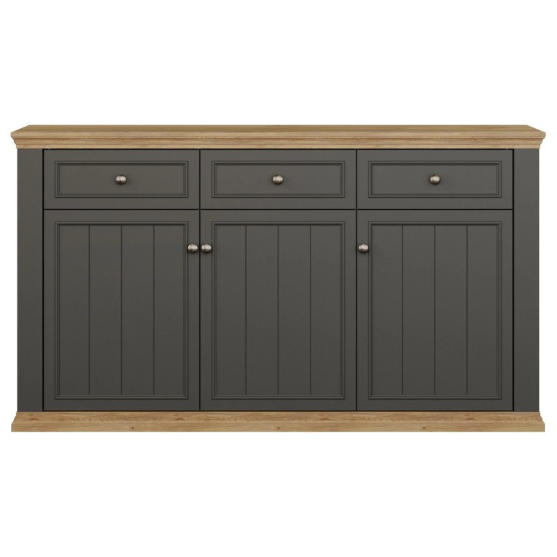 Komoda 170 cm Pontypool – dąb mauvella/uni wolfram szary