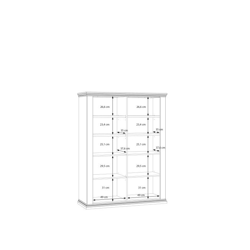 Witryna 120 cm Pontypool PNTV512 – dąb mauvella/uni wolfram szary