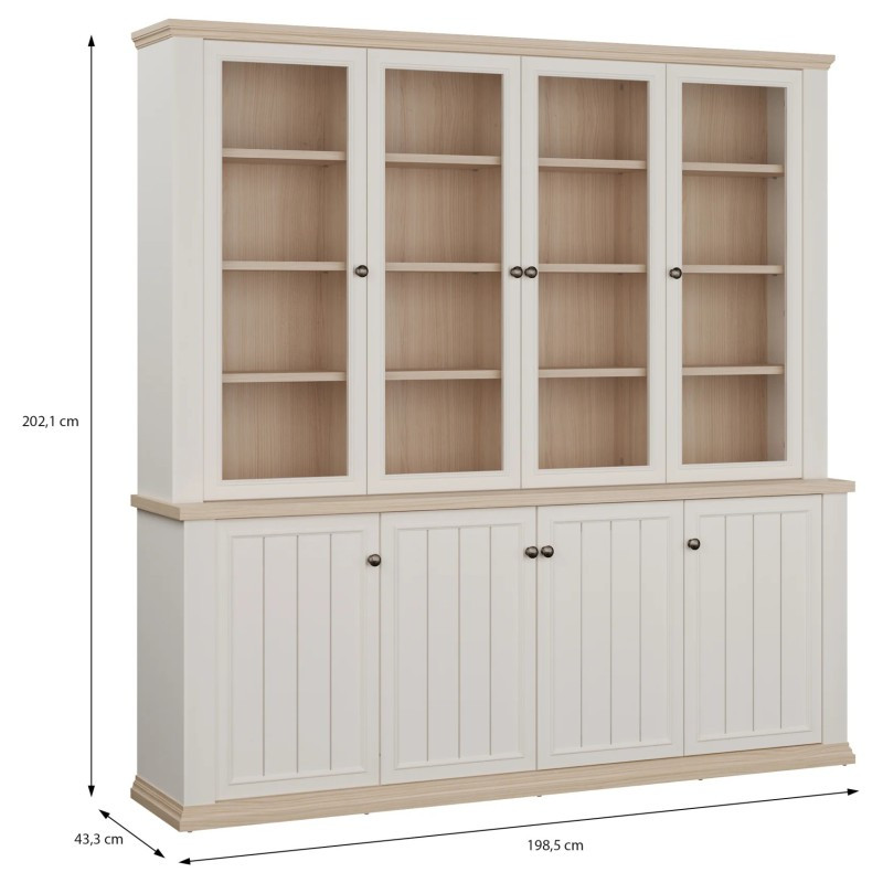 Duży regał 200 cm Pontypool – funkcjonalna zabudowa wnętrza