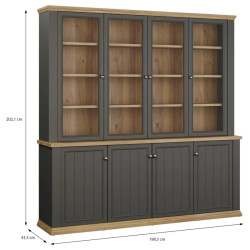 Duży regał 200 cm Pontypool – funkcjonalna zabudowa wnętrza