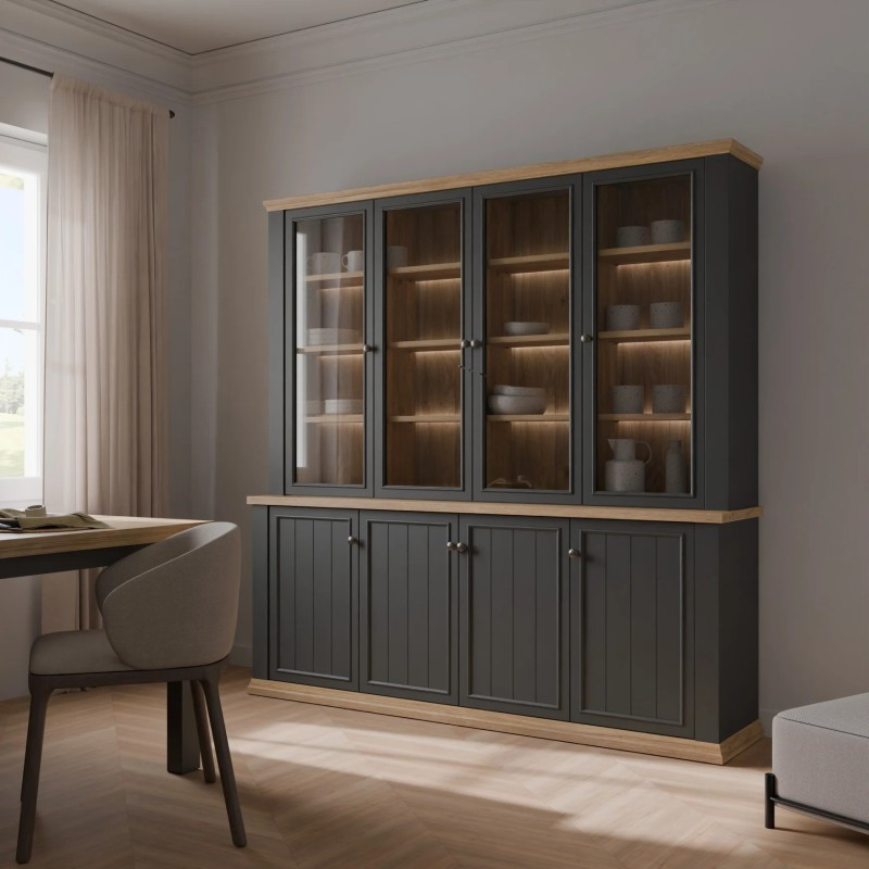 Duży regał 200 cm Pontypool – funkcjonalna zabudowa wnętrza