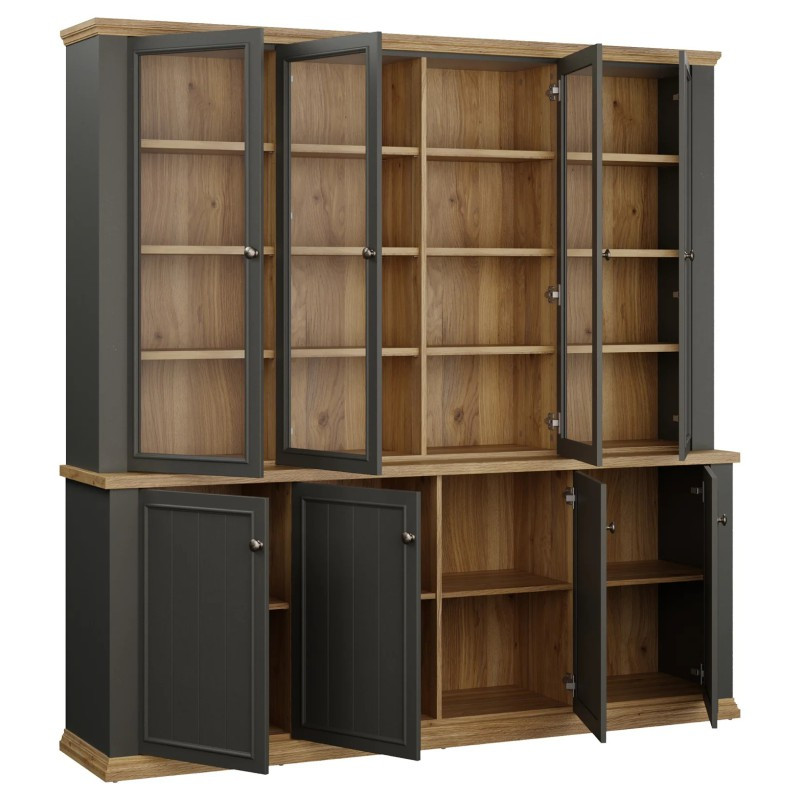 Duży regał 200 cm Pontypool – funkcjonalna zabudowa wnętrza