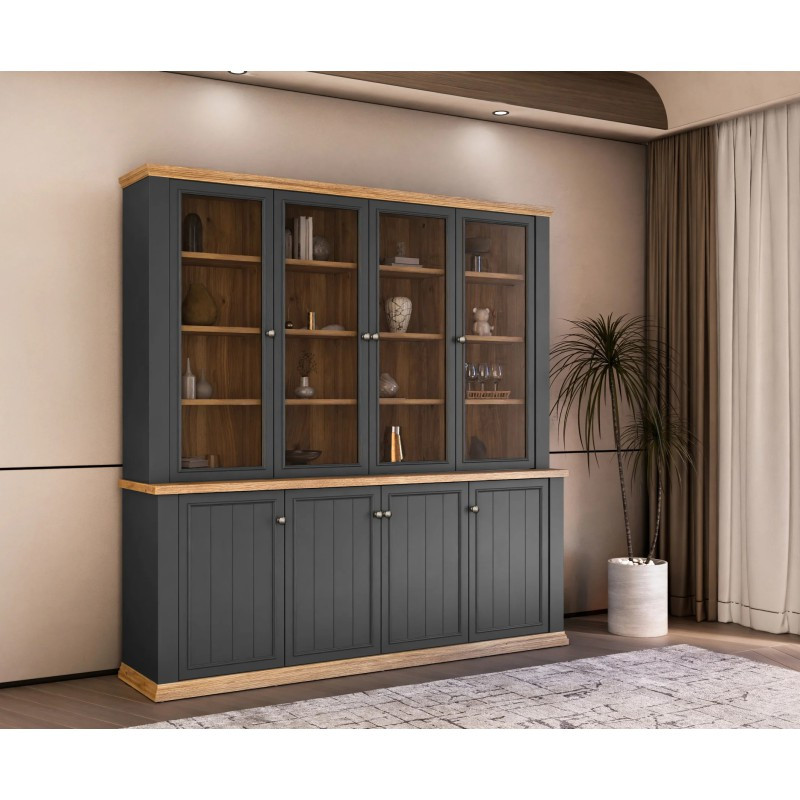 Duży regał 200 cm Pontypool – funkcjonalna zabudowa wnętrza