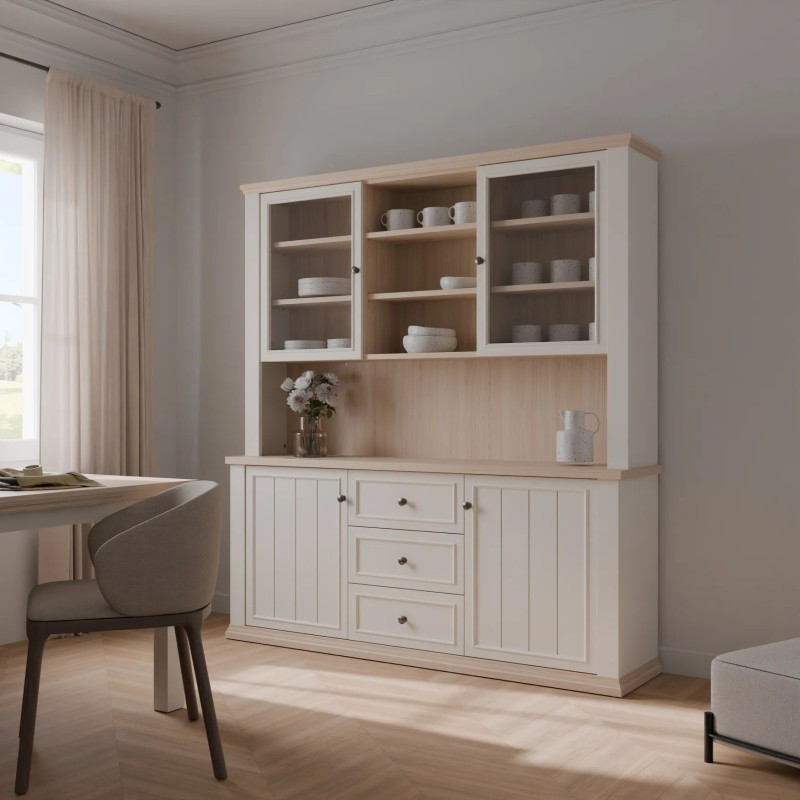 Kredens z nadstawką Pontypool – funkcjonalny bufet do wnętrz