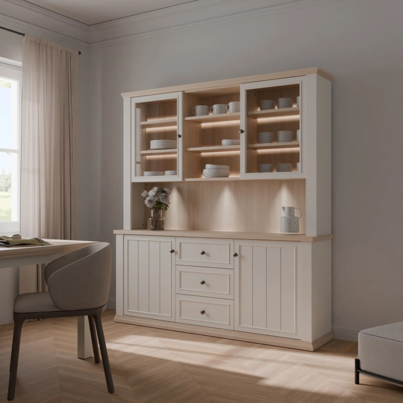 Kredens z nadstawką Pontypool – funkcjonalny bufet do wnętrz