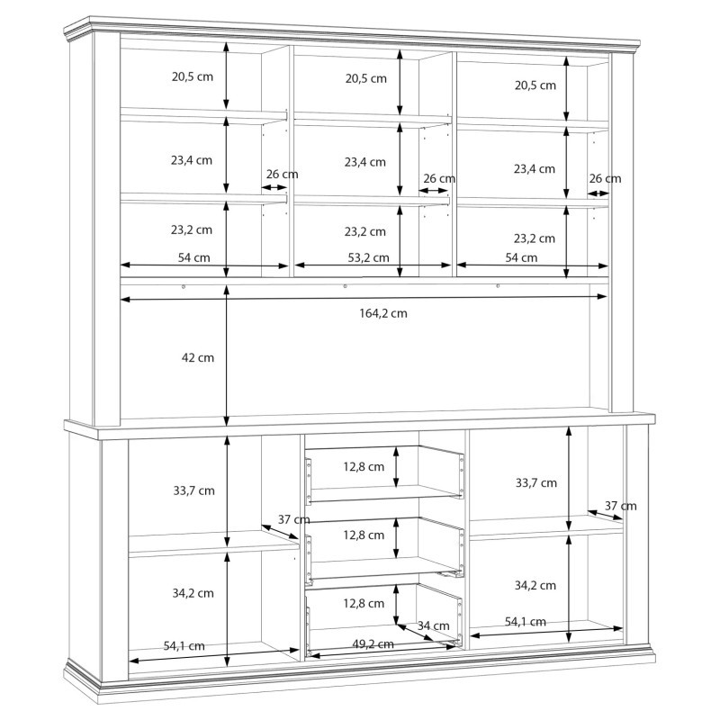 Kredens z nadstawką Pontypool – funkcjonalny bufet do wnętrz
