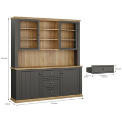 Kredens z nadstawką Pontypool – funkcjonalny bufet do wnętrz