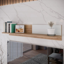 Półka ścienna 125 cm Saitama SQMB01-M826 Dąb Mauvella/Secret Grey Meble Forte