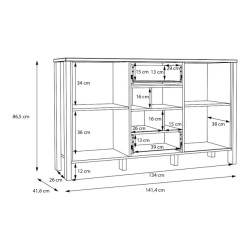 Komoda Saitama SQMK231-M826 Dąb Mauvella/Secret Grey Meble Forte