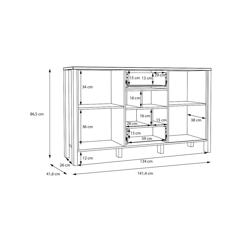 Komoda Saitama SQMK231-M826 Dąb Mauvella/Secret Grey Meble Forte