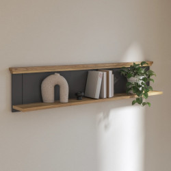 Półka wisząca Pontypool PNTB02 – dąb mauvella/uni wolfram szary