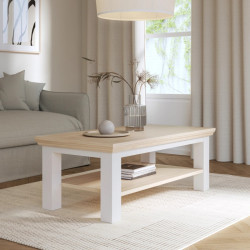 Biały stolik kawowy Pontypool – funkcjonalne centrum salonu