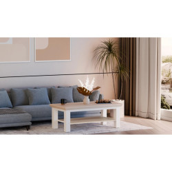 Biały stolik kawowy Pontypool – funkcjonalne centrum salonu