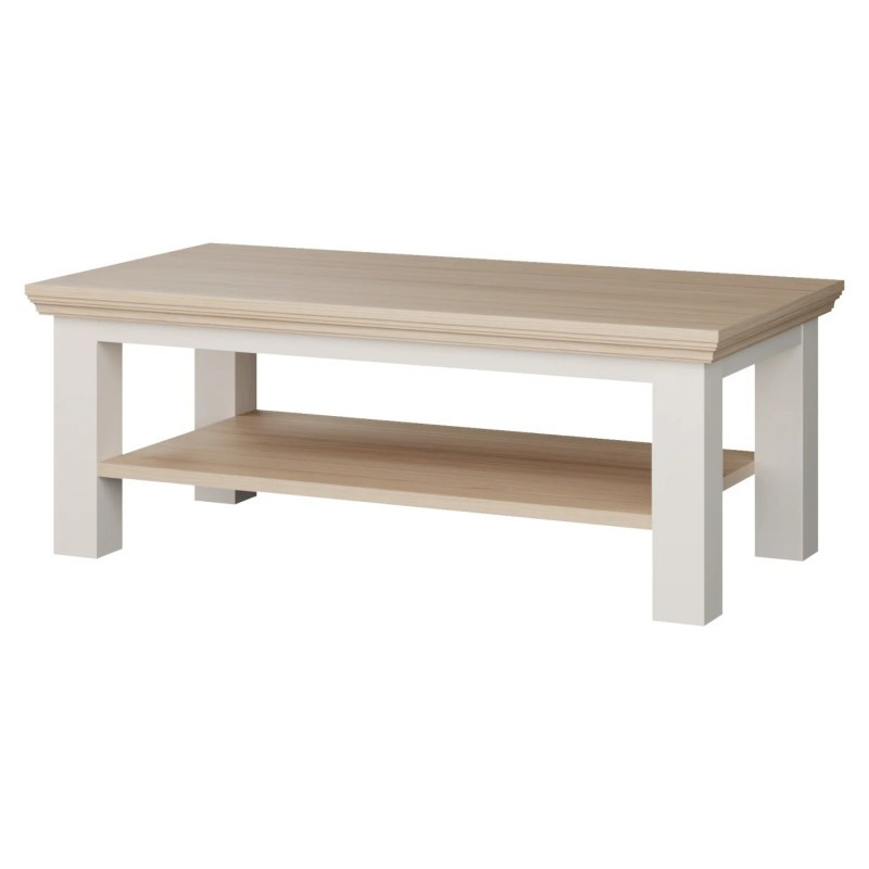 Biały stolik kawowy Pontypool – funkcjonalne centrum salonu