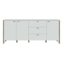 Komoda 3D3S Saitama SQMK241-M826Dąb Mauvella/Secret Grey Meble Forte