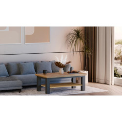 Stolik kawowy Pontypool – dąb mauvella/uni wolfram szary