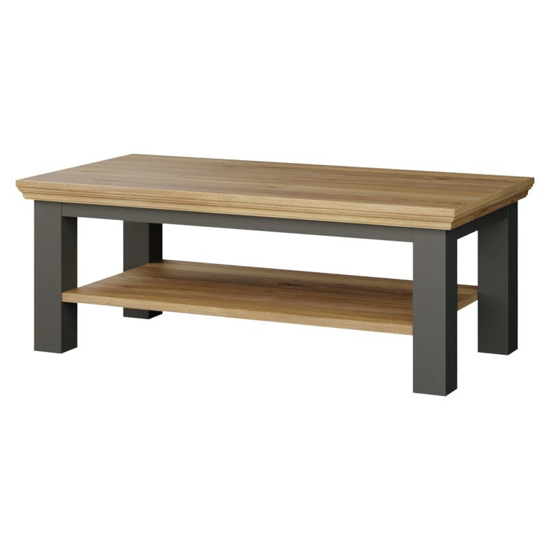 Stolik kawowy Pontypool – dąb mauvella/uni wolfram szary