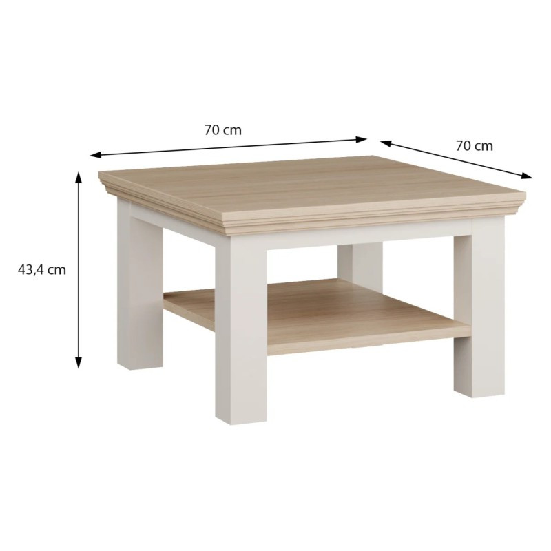 Biały stolik kawowy Pontypool – funkcjonalne centrum salonu