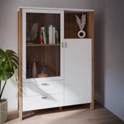 Witryna Saitama SQMV521L-M826 Dąb Mauvella/Secret Grey Meble Forte