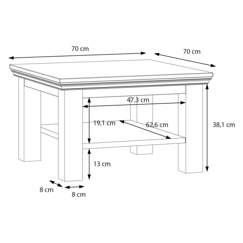 Stolik kawowy Pontypool CFTT5226  – funkcjonalne centrum salonu