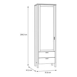 Wąska witryna SAITAMA 60 cm – nowoczesna i stylowa