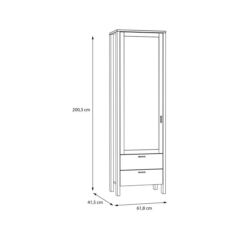 Wąska witryna SAITAMA 60 cm – nowoczesna i stylowa