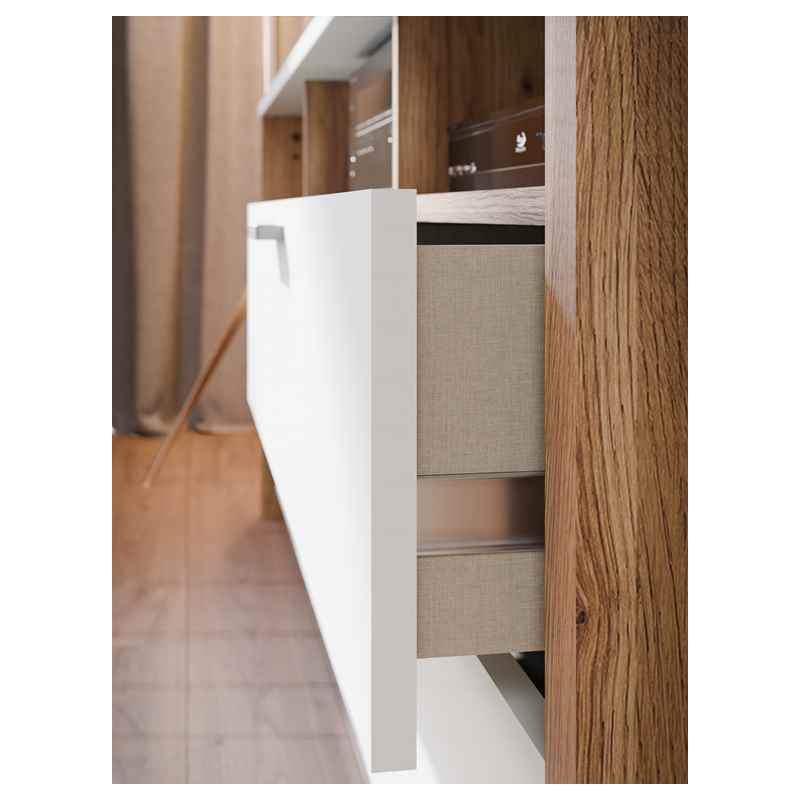 Witryna Saitama SQMV521L-M826 Dąb Mauvella/Secret Grey Meble Forte