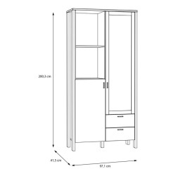 Witryna Saitama SQMV721R-M826 Dąb Mauvella/Secret Grey Meble Forte