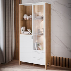 Witryna Saitama SQMV721R-M826 Dąb Mauvella/Secret Grey Meble Forte