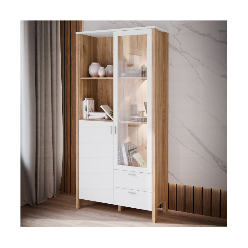 Witryna Saitama SQMV721R-M826 Dąb Mauvella/Secret Grey Meble Forte