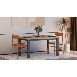 Stół rozkładany Pontypool TBLT7127 – dąb mauvella/uni wolfram szary