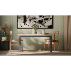 Stół rozkładany Pontypool TBLT7127 – dąb mauvella/uni wolfram szary