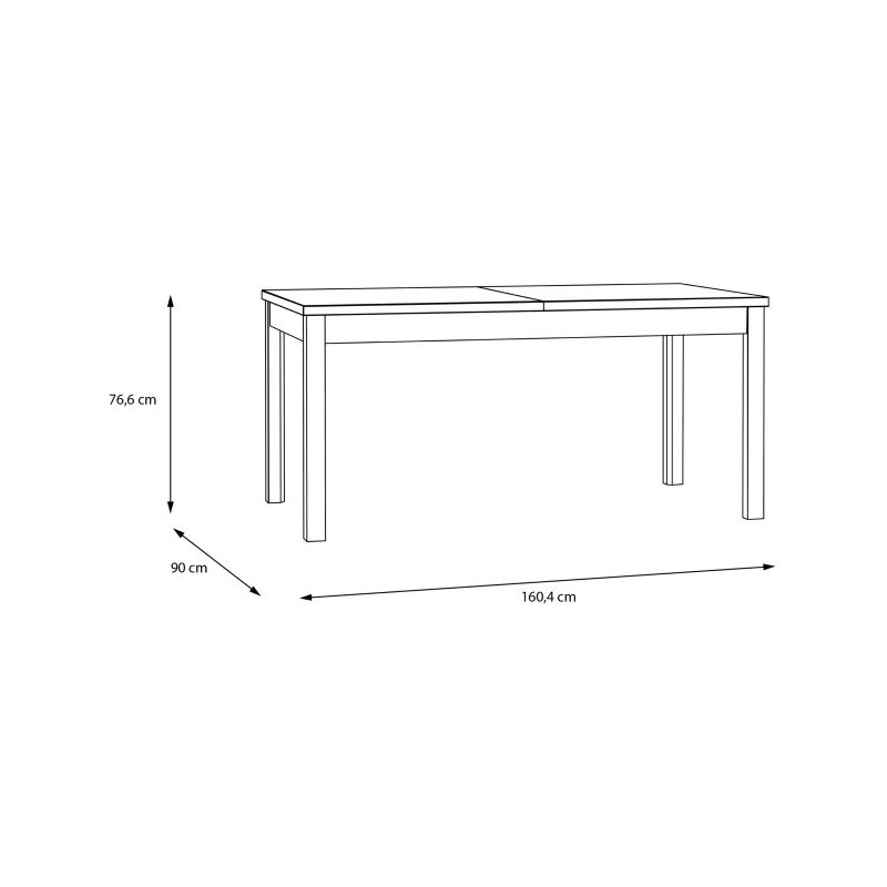 Stół rozkładany 160x90 Saitama TBLT7029-M896Dąb Mauvella/Secret Grey Meble Forte