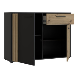 Czarna komoda z szufladą Cardigan CDGK222 | Meble Forte