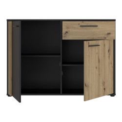 Czarna komoda z szufladą Cardigan CDGK222 | Meble Forte