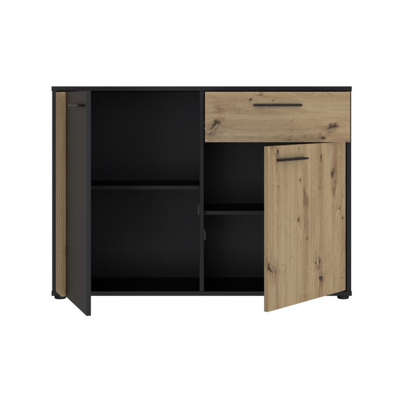 Czarna komoda z szufladą Cardigan CDGK222 | Meble Forte