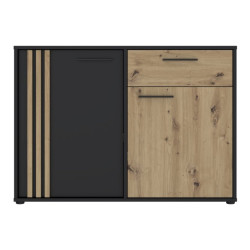 Czarna komoda z szufladą Cardigan CDGK222 | Meble Forte