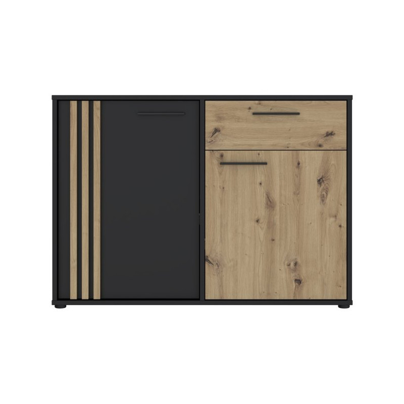 Czarna komoda z szufladą Cardigan CDGK222 | Meble Forte