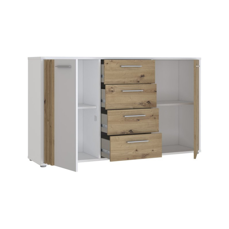 Biała komoda 140 cm Cardigan CDGK231 | Meble Forte