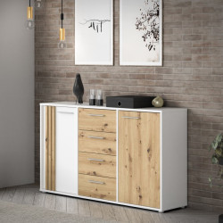 Biała komoda 140 cm Cardigan CDGK231 | Meble Forte