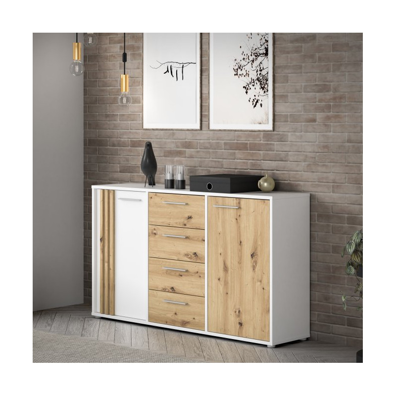 Biała komoda 140 cm Cardigan CDGK231 | Meble Forte