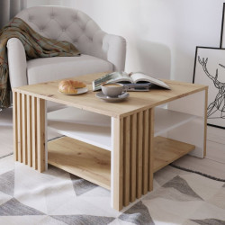 Biały stolik kawowy Cardigan CFTT5150 – stylowy detal