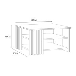 Biały stolik kawowy Cardigan CFTT5150 – stylowy detal