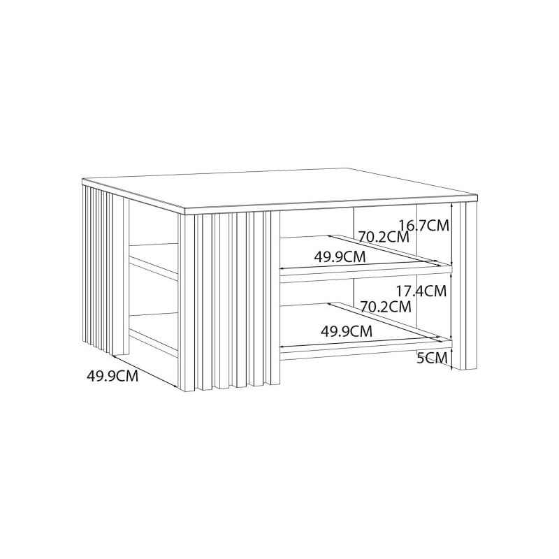 Biały stolik kawowy Cardigan CFTT5150 – stylowy detal