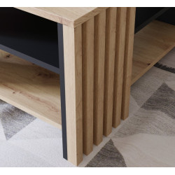 Czarny stolik kawowy Cardigan CFTT5150 – stylowy detal