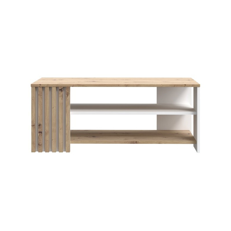 Biały stolik kawowy 110 cm Cardigan CFTT5221 – stylowy detal