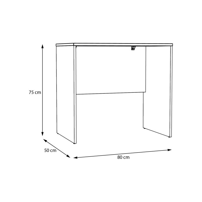 Małe biurko 80x50 cm Dubberly biały – kompaktowa przestrzeń pracy