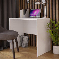Małe biurko 80x50 cm Dubberly biały – kompaktowa przestrzeń pracy